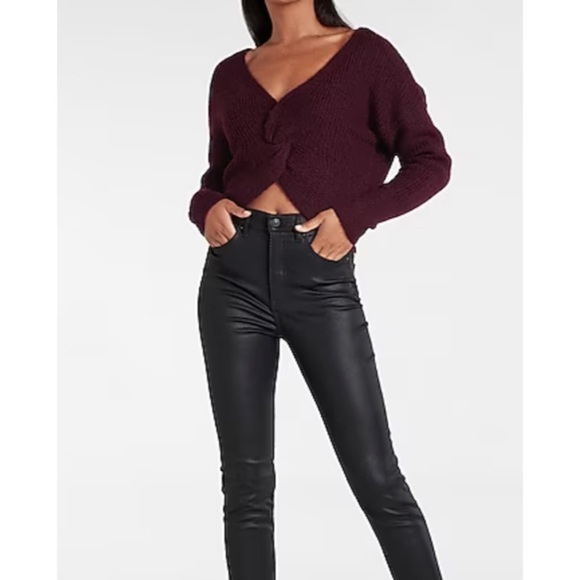 Express two chic ways wool blend cropped sweater S - Picture 7 of 14